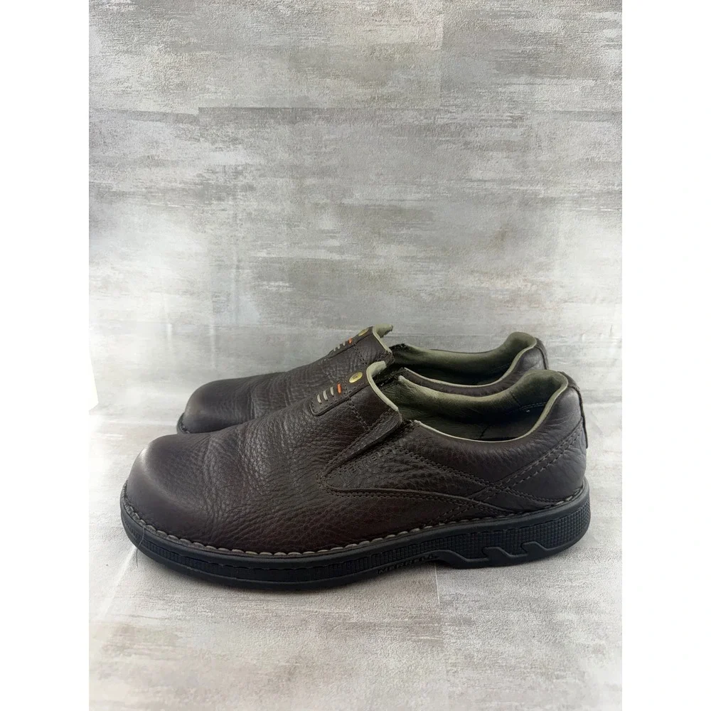 Merrell World Legend Stollen Men Brown Leather Slip On Loafers J45051 Size 11